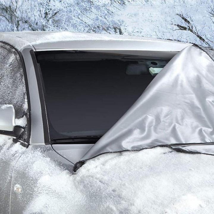 Magnetische Auto-Windschutzscheiben-Schneedecke mit seitlichen  Außenspiegelabdeckungen, Auto-Windschutzscheiben-Abdeckung für Winter und  Sommer, Auto-Frontfenster-Sonnenschutz : : Auto & Motorrad