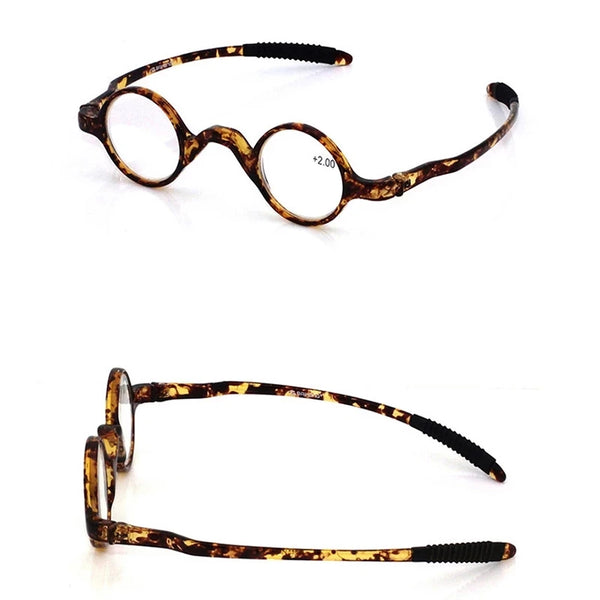 Unisex reading glasses with small round lenses