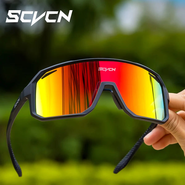 Mirrored unisex cycling glasses