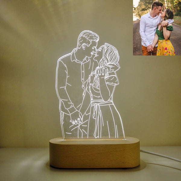 Personalized night lamp with your own picture and engraving