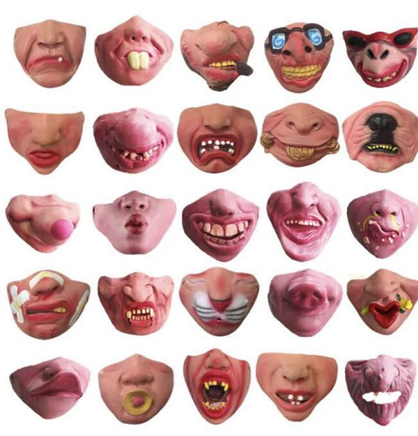 Funny mouth nose protection mask ugly face