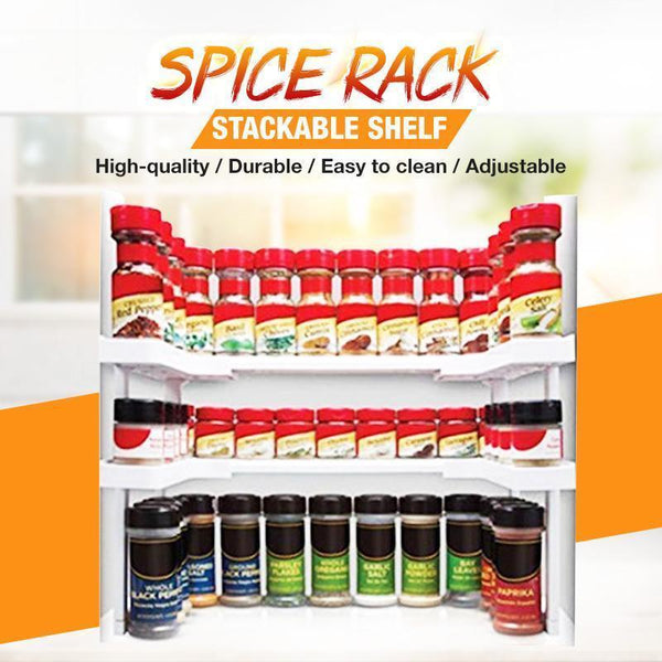 Size-adjustable spice rack for the cupboard