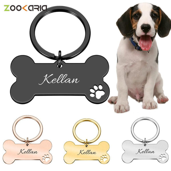 Personalized dog collar pendant with name & phone number