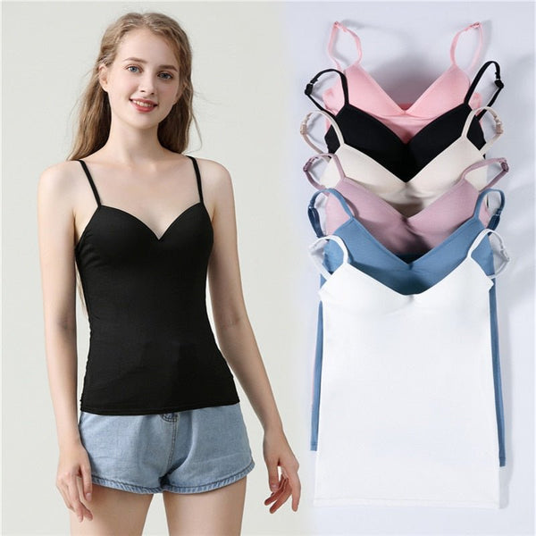 Tank top with integrated bra