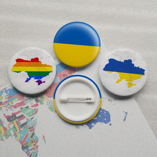 Ukraine flag lapel pin