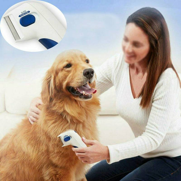 Electronic pet lice comb