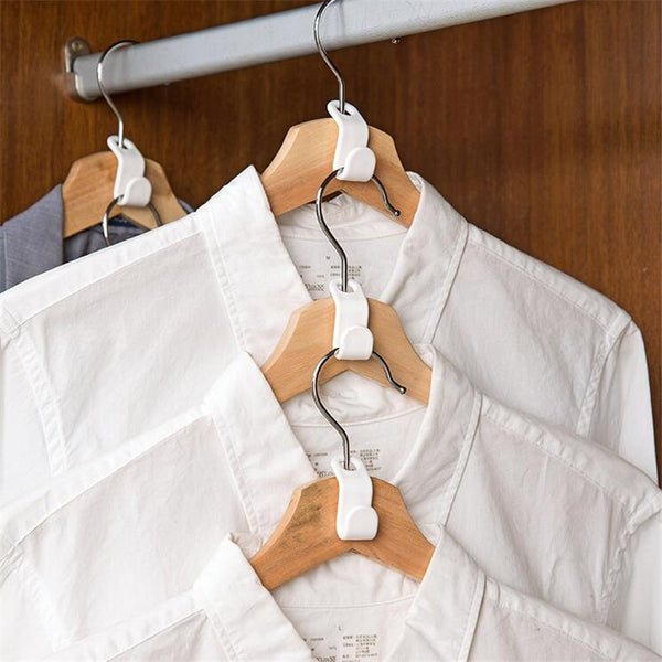 Clothes hanger connecting hooks for more space in the closet (6 pieces)