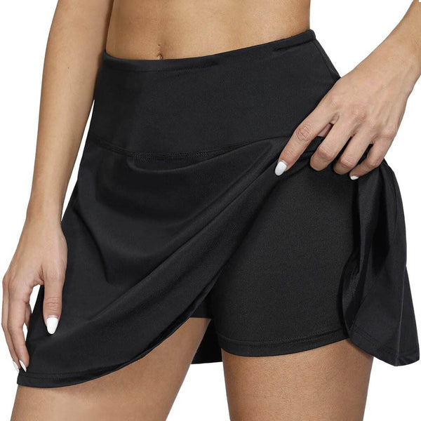 Scratch-resistant active skirt with shorts & pocket