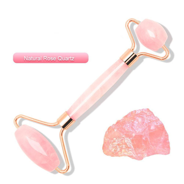 Jade & Rose Quartz Facial Massage Roller