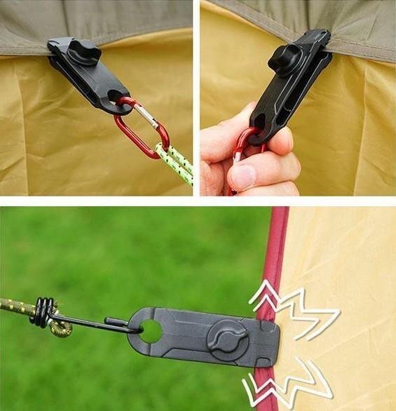 Plastic clip tarpaulin tensioner for camping (5 pieces)