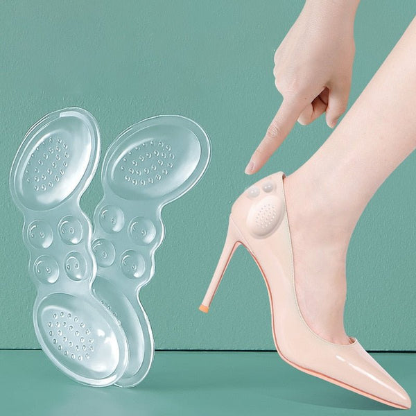 Transparent self-adhesive high heels heel protection gel pad