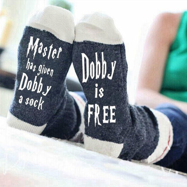 Funny "Dobby is Free" cotton socks