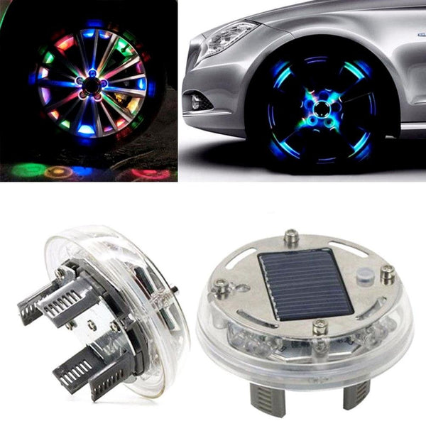 Solar car tire lamp